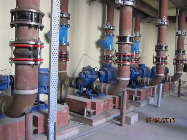 Rubber Expansion Joint in Pump Room